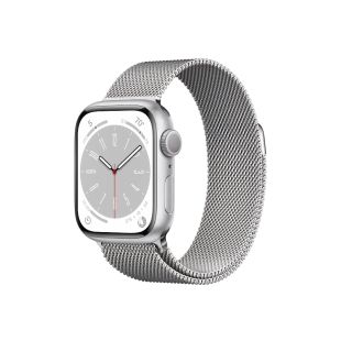 Nutikell Apple Watch Series 8 Roostevaba Teras GPS + LTE 41mm, Milanese rihm, hõbedane