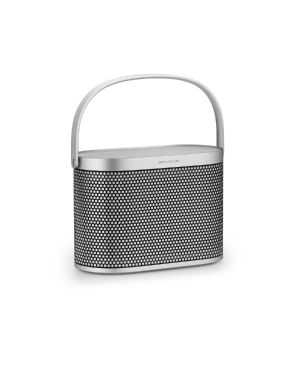 Bang & Olufsen Beosound A5 kaasaskantav multiruum WiFi kõlar on hõbedasest alumiiniumist
