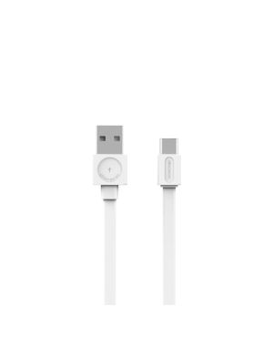 Allocacoc kaabel USB-A - USB-C Flat, 1.5 m, valge